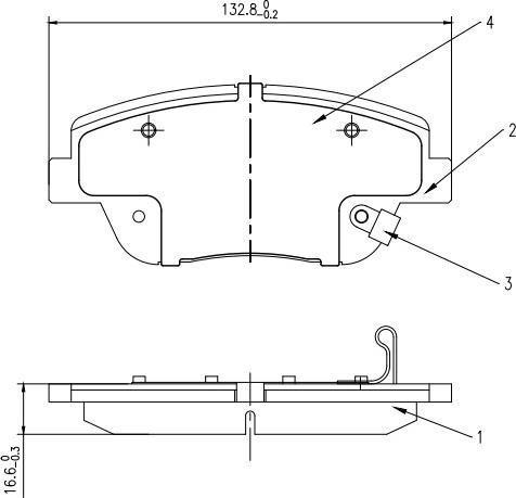 HUSCH JL0822 - Kit de plaquettes de frein, frein à disque cwaw.fr