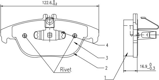 HUSCH JL0345 - Kit de plaquettes de frein, frein à disque cwaw.fr