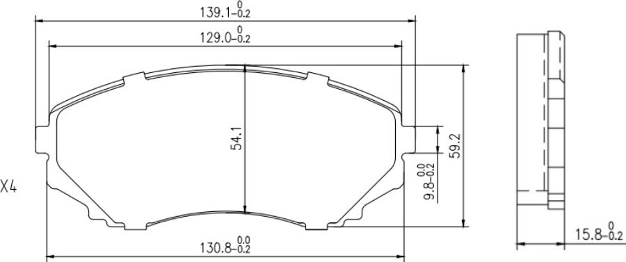 HUSCH JL0313 - Kit de plaquettes de frein, frein à disque cwaw.fr