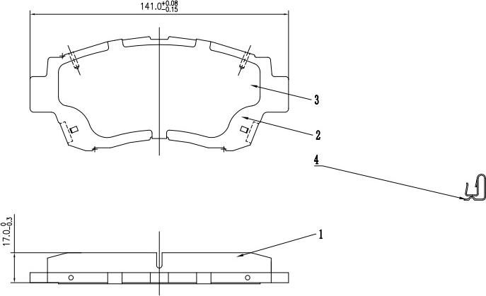 HUSCH JL0203 - Kit de plaquettes de frein, frein à disque cwaw.fr