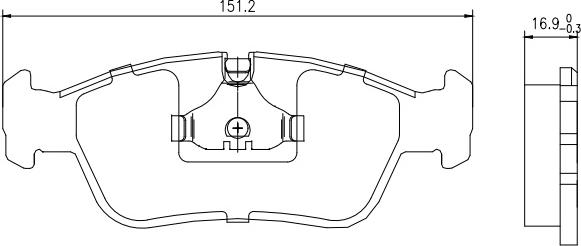 HUSCH JL0215 - Kit de plaquettes de frein, frein à disque cwaw.fr