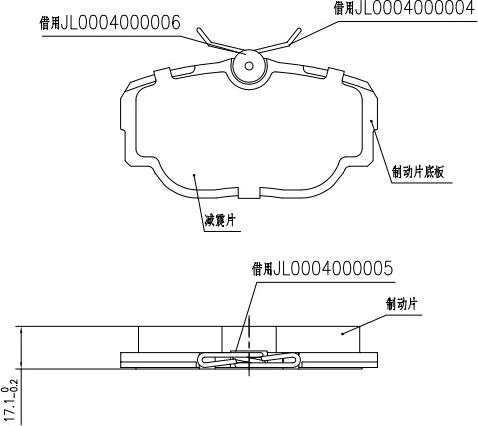 HUSCH JL0210 - Kit de plaquettes de frein, frein à disque cwaw.fr