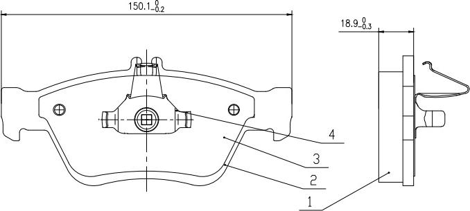 HUSCH JL0211 - Kit de plaquettes de frein, frein à disque cwaw.fr