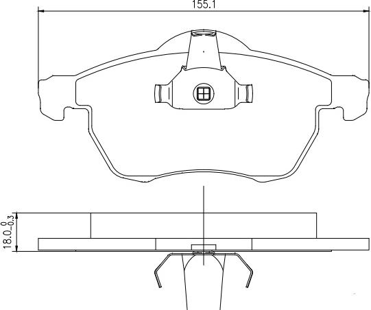 HUSCH JL0236 - Kit de plaquettes de frein, frein à disque cwaw.fr