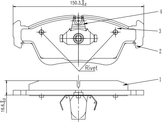 HUSCH JL0228 - Kit de plaquettes de frein, frein à disque cwaw.fr