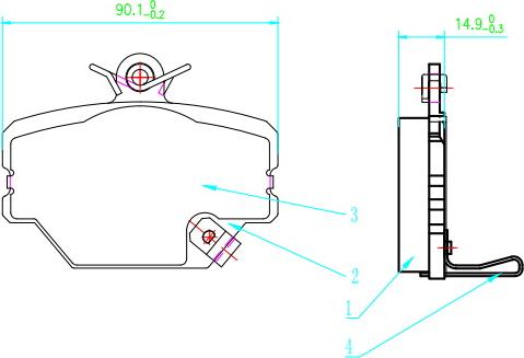 HUSCH JL0223 - Kit de plaquettes de frein, frein à disque cwaw.fr