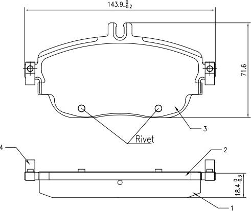 HUSCH JL0796 - Kit de plaquettes de frein, frein à disque cwaw.fr