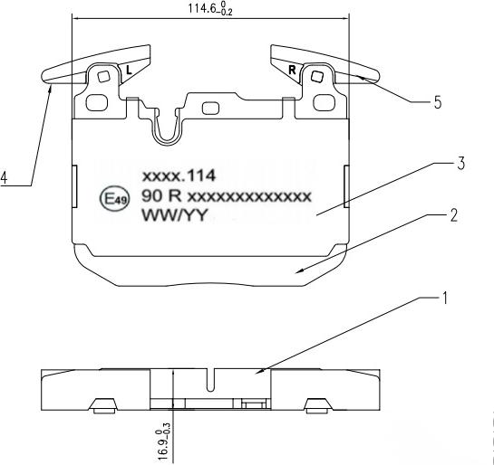 HUSCH JL0798 - Kit de plaquettes de frein, frein à disque cwaw.fr