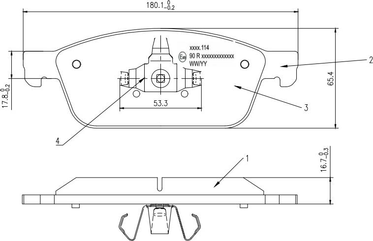 HUSCH JL0749 - Kit de plaquettes de frein, frein à disque cwaw.fr