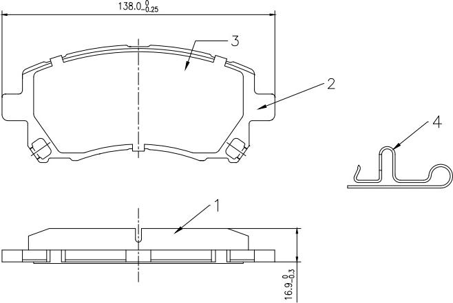 HUSCH JL0765 - Kit de plaquettes de frein, frein à disque cwaw.fr