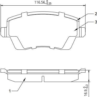 HUSCH JL0707 - Kit de plaquettes de frein, frein à disque cwaw.fr