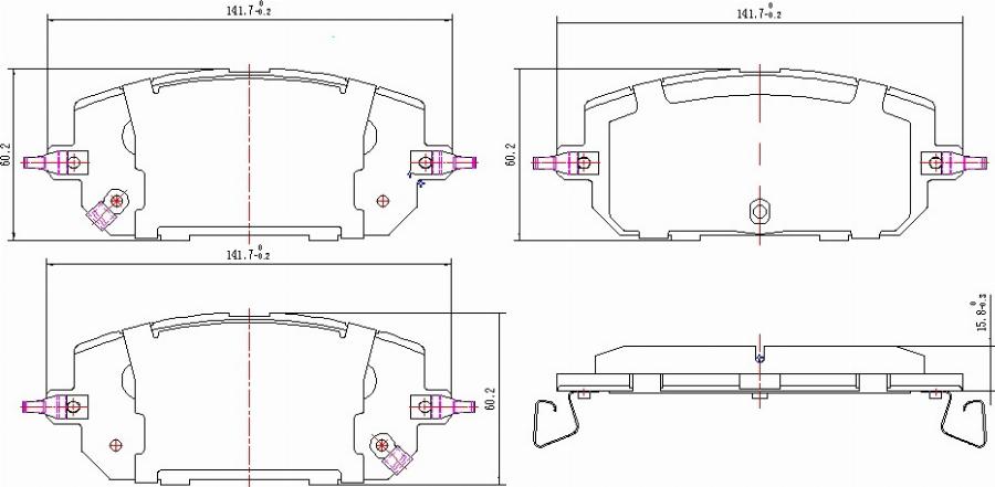 HUSCH JL1999 - Kit de plaquettes de frein, frein à disque cwaw.fr