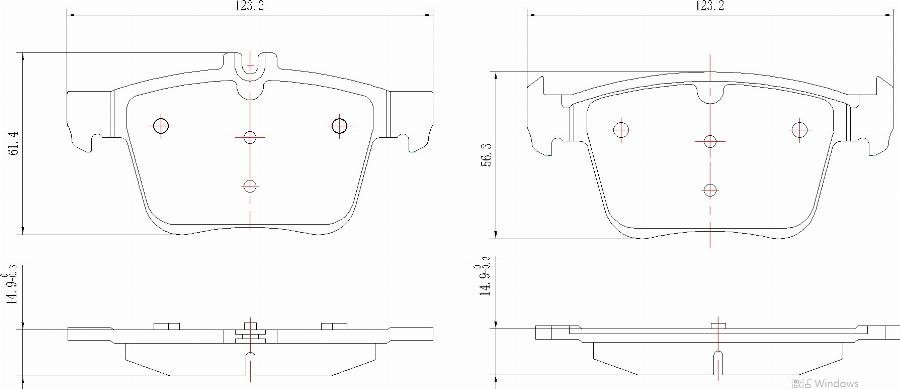 HUSCH JL1462 - Kit de plaquettes de frein, frein à disque cwaw.fr