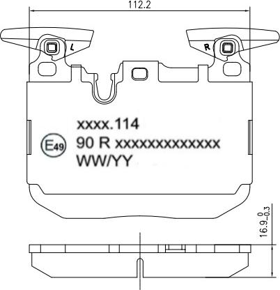 HUSCH JL1554 - Kit de plaquettes de frein, frein à disque cwaw.fr