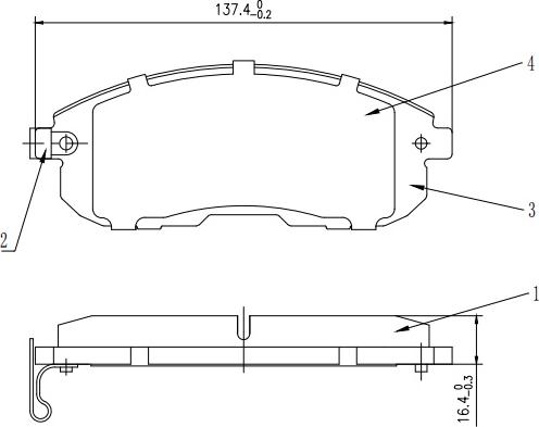 HUSCH JL1587 - Kit de plaquettes de frein, frein à disque cwaw.fr