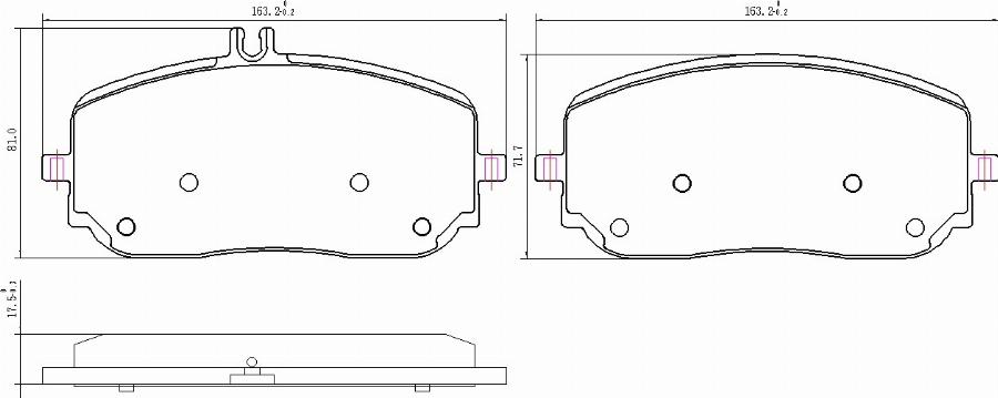 HUSCH JL1650 - Kit de plaquettes de frein, frein à disque cwaw.fr