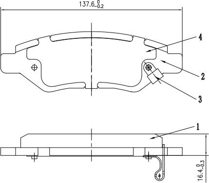 HUSCH JL1613 - Kit de plaquettes de frein, frein à disque cwaw.fr