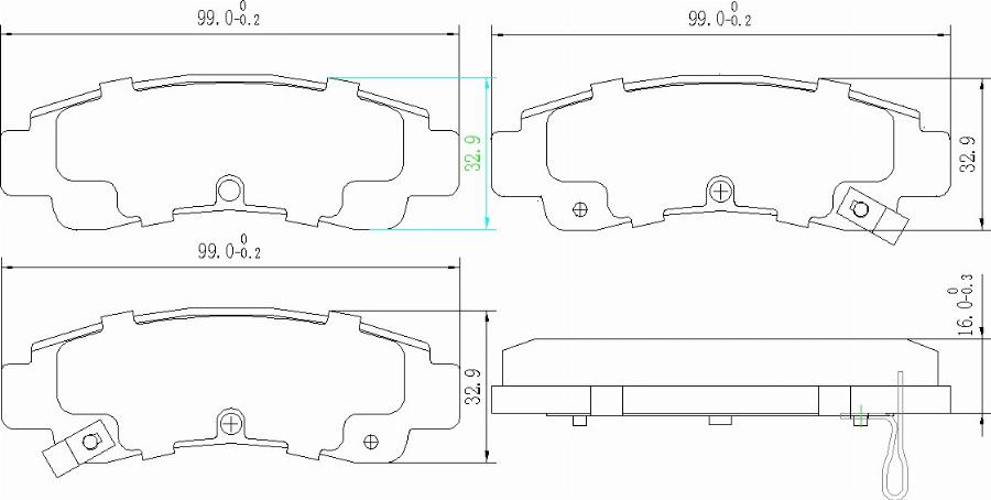 HUSCH JL1675 - Kit de plaquettes de frein, frein à disque cwaw.fr