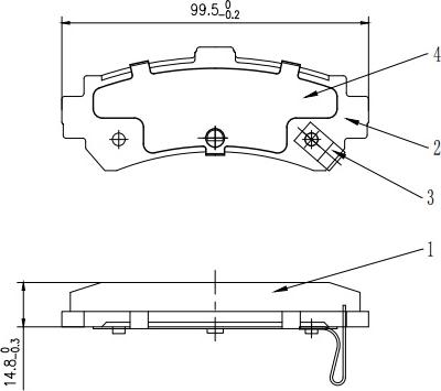 HUSCH JL1676 - Kit de plaquettes de frein, frein à disque cwaw.fr