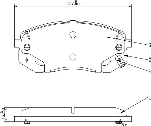 HUSCH JL1055 - Kit de plaquettes de frein, frein à disque cwaw.fr