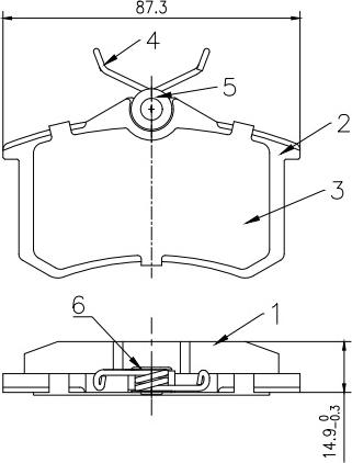 HUSCH JL1088 - Kit de plaquettes de frein, frein à disque cwaw.fr