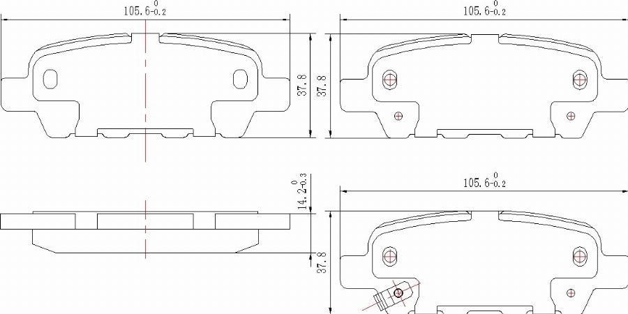 HUSCH JL1195 - Kit de plaquettes de frein, frein à disque cwaw.fr