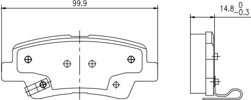 HUSCH JL1172 - Kit de plaquettes de frein, frein à disque cwaw.fr