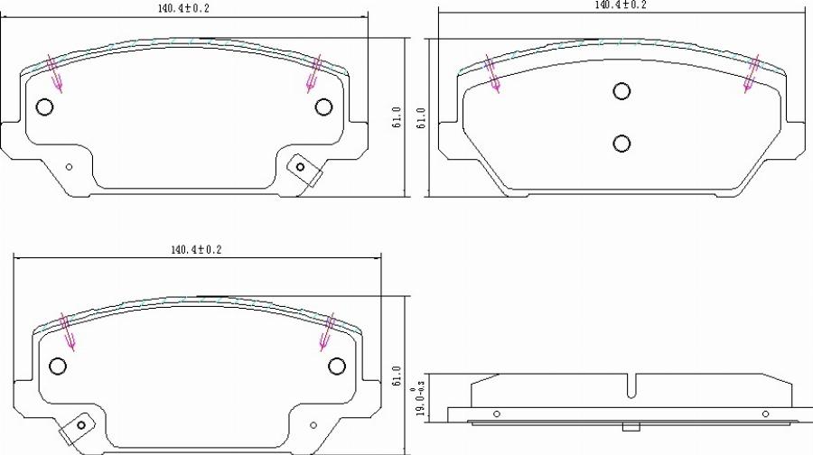 HUSCH JL1833 - Kit de plaquettes de frein, frein à disque cwaw.fr