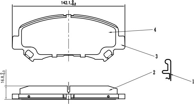 HUSCH JL1827 - Kit de plaquettes de frein, frein à disque cwaw.fr