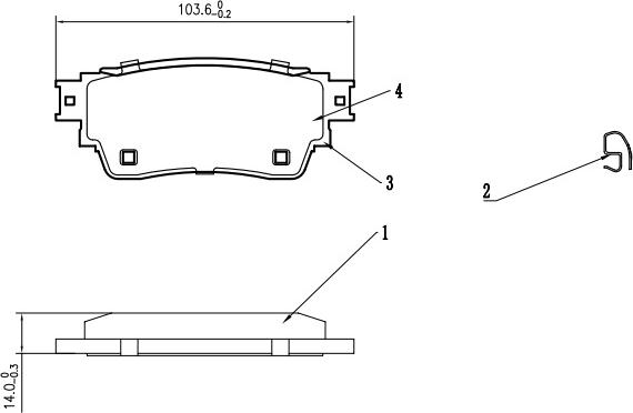 HUSCH JL1393 - Kit de plaquettes de frein, frein à disque cwaw.fr