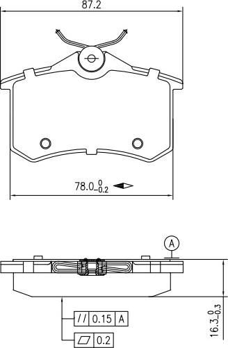 HUSCH JL1247 - Kit de plaquettes de frein, frein à disque cwaw.fr