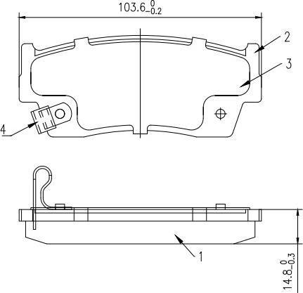 HUSCH JL1288 - Kit de plaquettes de frein, frein à disque cwaw.fr