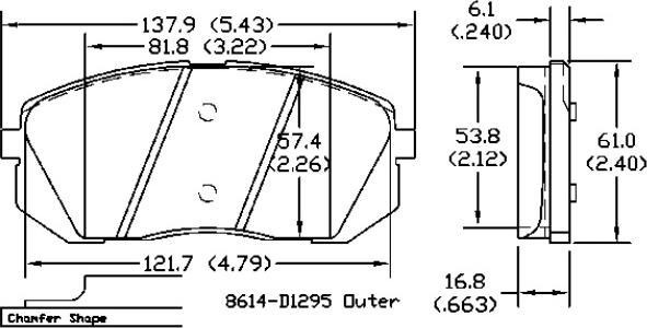 HUSCH JL1225 - Kit de plaquettes de frein, frein à disque cwaw.fr