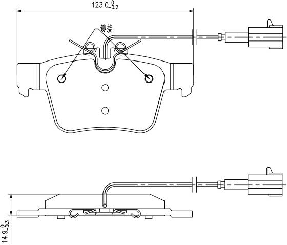 HUSCH JL1223 - Kit de plaquettes de frein, frein à disque cwaw.fr