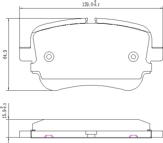 HUSCH JL1752 - Kit de plaquettes de frein, frein à disque cwaw.fr