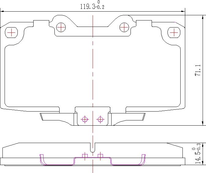 HUSCH JL1726 - Kit de plaquettes de frein, frein à disque cwaw.fr