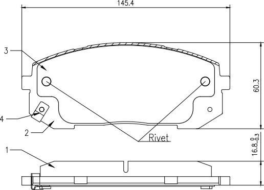 HUSCH JL1723 - Kit de plaquettes de frein, frein à disque cwaw.fr