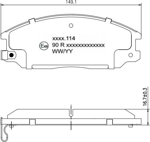 HUSCH JL2447 - Kit de plaquettes de frein, frein à disque cwaw.fr