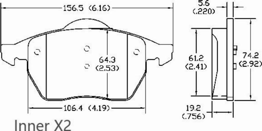 HUSCH JL2451 - Kit de plaquettes de frein, frein à disque cwaw.fr