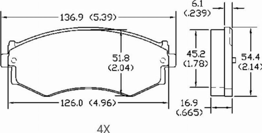 HUSCH JL2485 - Kit de plaquettes de frein, frein à disque cwaw.fr