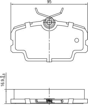 HUSCH JL2510 - Kit de plaquettes de frein, frein à disque cwaw.fr