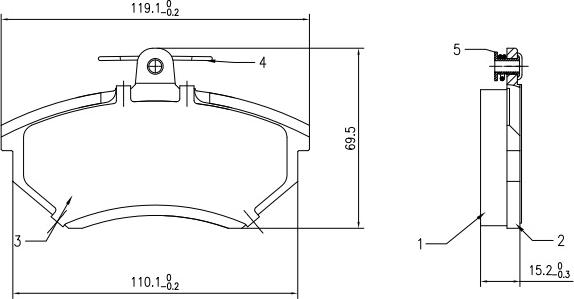 HUSCH JL2166 - Kit de plaquettes de frein, frein à disque cwaw.fr