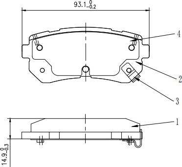 HUSCH JL2108 - Kit de plaquettes de frein, frein à disque cwaw.fr