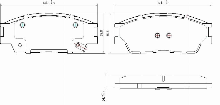 HUSCH JL2118 - Kit de plaquettes de frein, frein à disque cwaw.fr