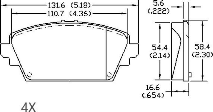 HUSCH JL2366 - Kit de plaquettes de frein, frein à disque cwaw.fr