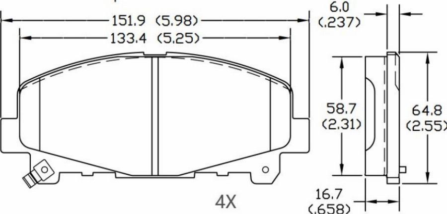 HUSCH JL2335 - Kit de plaquettes de frein, frein à disque cwaw.fr