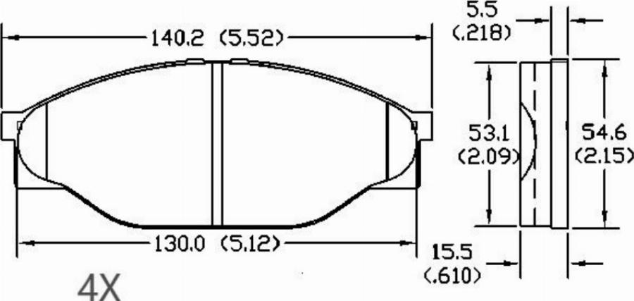 HUSCH JL2372 - Kit de plaquettes de frein, frein à disque cwaw.fr