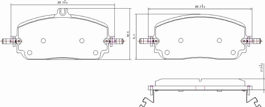 HUSCH JL2200 - Kit de plaquettes de frein, frein à disque cwaw.fr