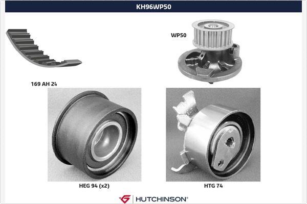 Hutchinson KH 96WP50 - Pompe à eau + kit de courroie de distribution cwaw.fr