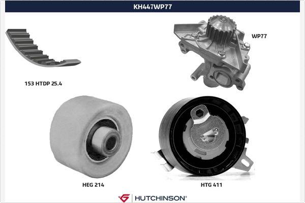 Hutchinson KH 447WP77 - Pompe à eau + kit de courroie de distribution cwaw.fr